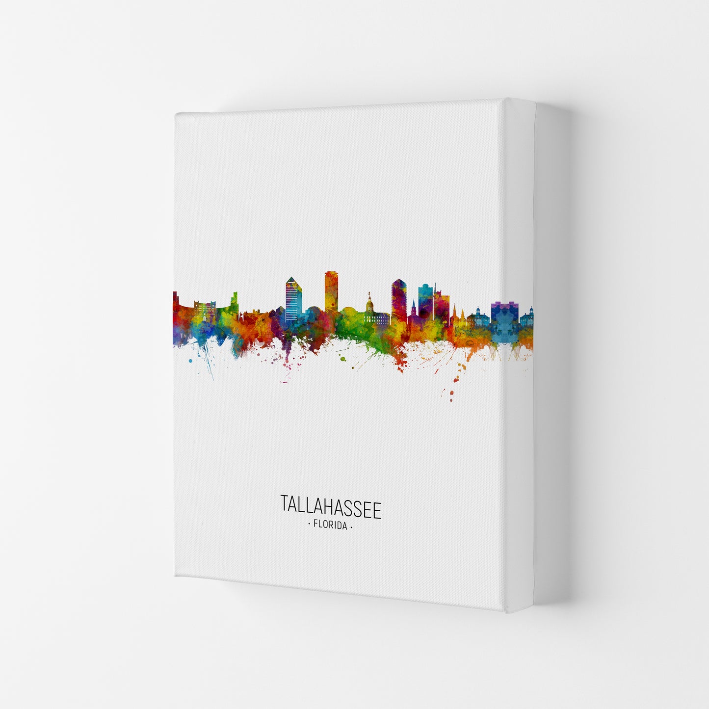 Tallahassee Florida Skyline Portrait Art Print by Michael Tompsett Canvas