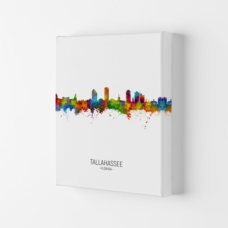 Tallahassee Florida Skyline Portrait Art Print by Michael Tompsett Canvas