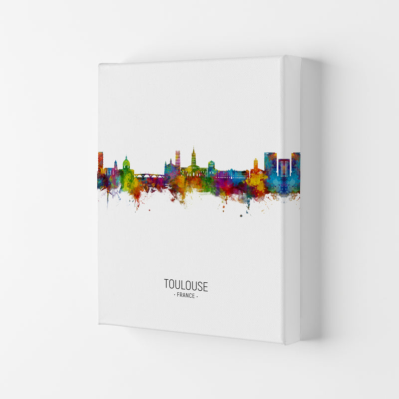 Toulouse France Skyline Portrait Art Print by Michael Tompsett Canvas