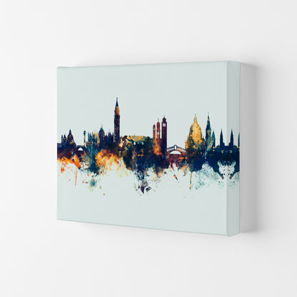 Venice Italy Skyline Blue Orange Art Print by Michael Tompsett Canvas