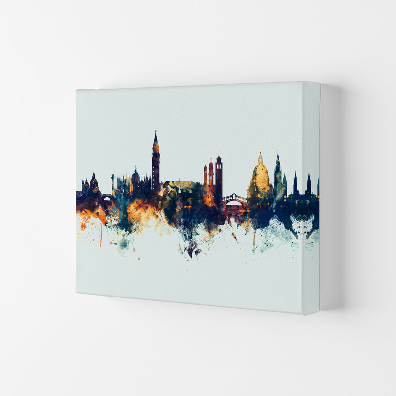 Venice Italy Skyline Blue Orange Art Print by Michael Tompsett Canvas