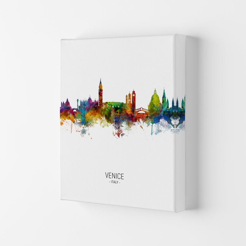 Venice Italy Skyline Portrait Art Print by Michael Tompsett Canvas