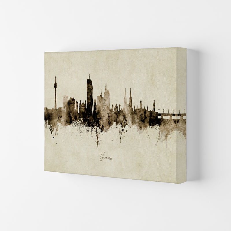 Vienna Austria Skyline Vintage Art Print by Michael Tompsett Canvas