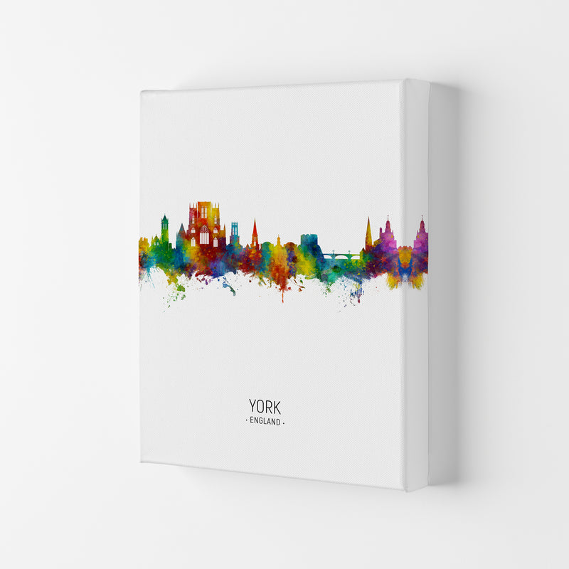 York England Skyline Portrait Art Print by Michael Tompsett Canvas