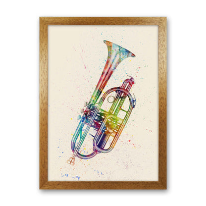 Cornet Watercolour Multi-Colour Print by Michael Tompsett Oak Grain
