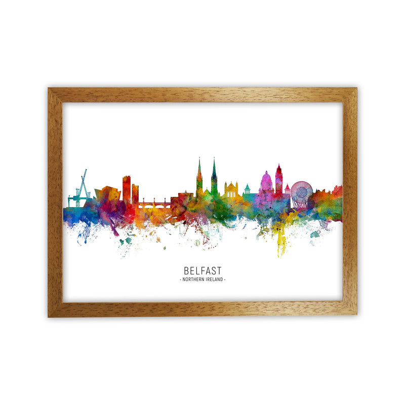 Belfast Northern Ireland Skyline Print by Michael Tompsett Oak Grain
