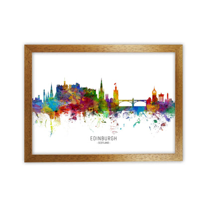 Edinburgh Scotland Skyline Art Print by Michael Tompsett Oak Grain