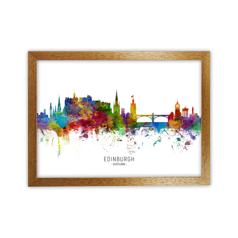 Edinburgh Scotland Skyline Art Print by Michael Tompsett Oak Grain