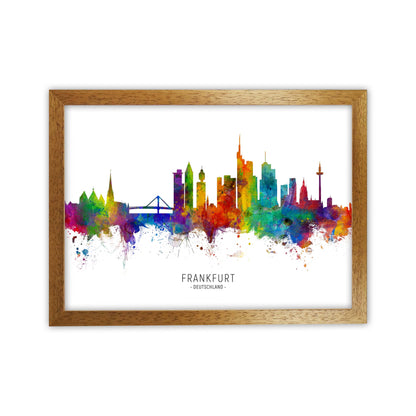 Frankfurt Deutschland Skyline Art Print by Michael Tompsett Oak Grain
