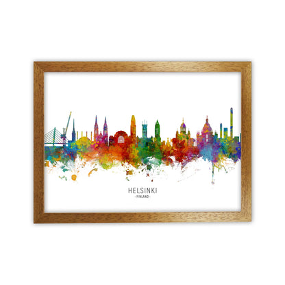 Helsinki Finland Skyline Art Print by Michael Tompsett Oak Grain