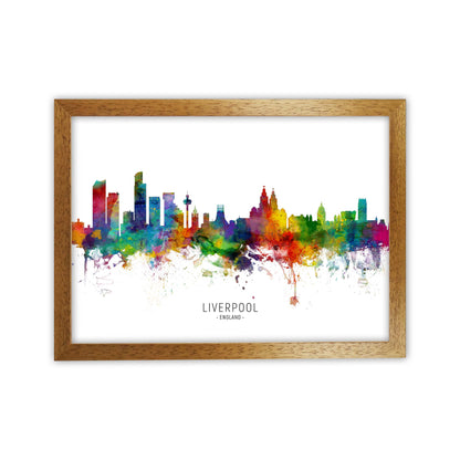 Liverpool England Skyline Art Print by Michael Tompsett Oak Grain