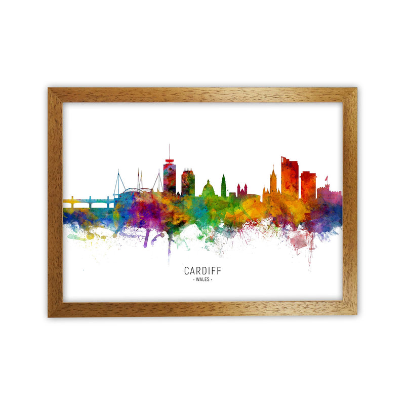 Cardiff Wales Skyline Art Print by Michael Tompsett Oak Grain