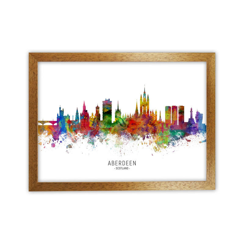 Aberdeen Scotland Skyline Art Print by Michael Tompsett Oak Grain
