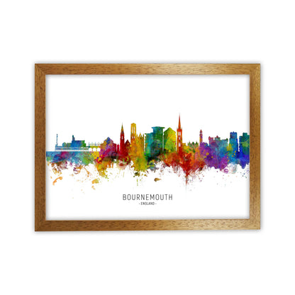 Bournemouth England Skyline Art Print by Michael Tompsett Oak Grain