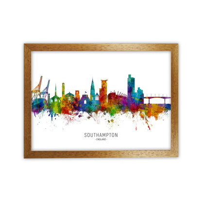 Southampton England Skyline Art Print by Michael Tompsett Oak Grain