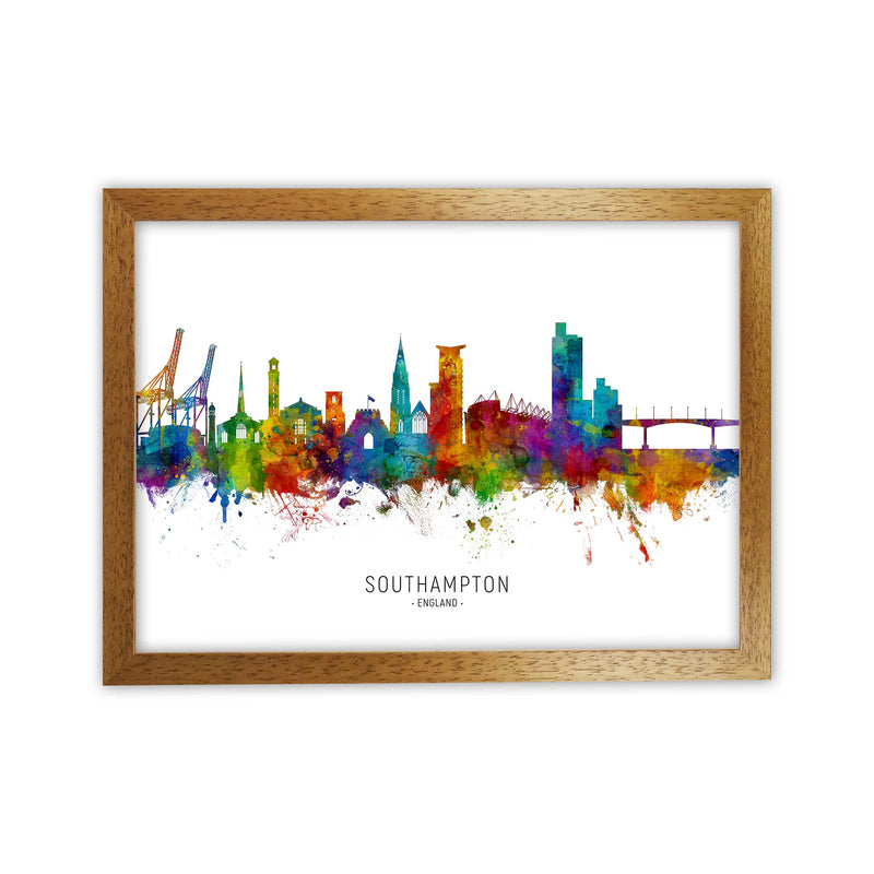 Southampton England Skyline Art Print by Michael Tompsett Oak Grain