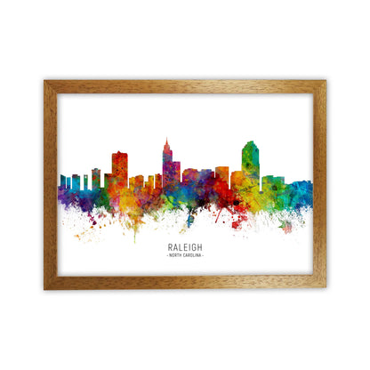 Raleigh North Carolina Skyline Art Print by Michael Tompsett Oak Grain