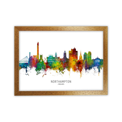 Northampton England Skyline Art Print by Michael Tompsett Oak Grain