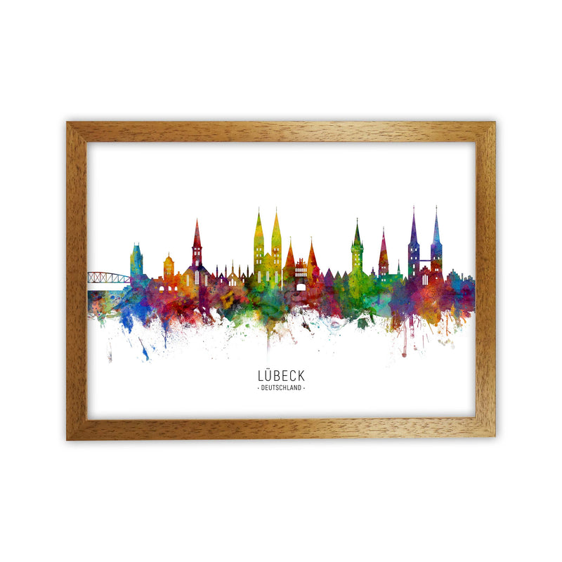Lubeck Deutschland Skyline Art Print by Michael Tompsett Oak Grain
