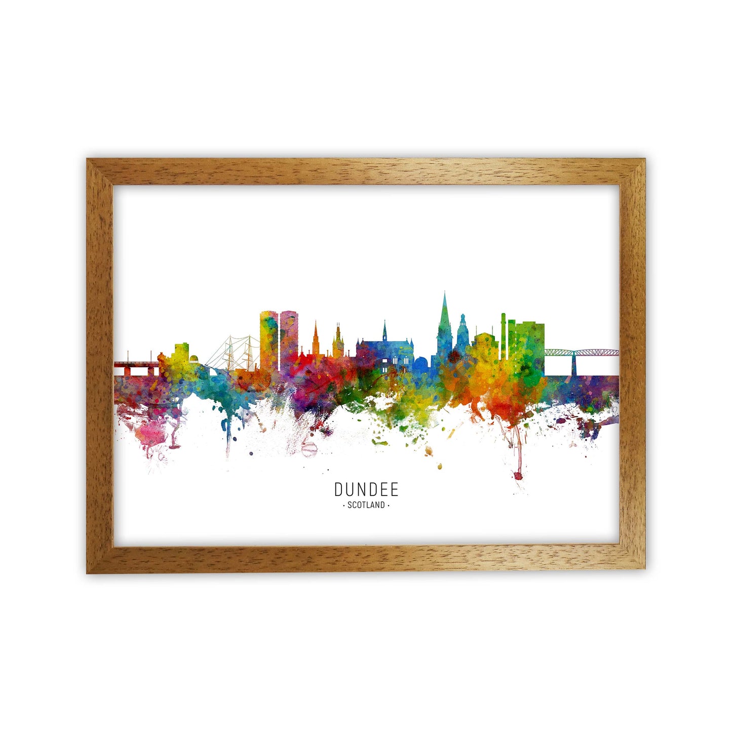 Dundee Scotland Skyline Art Print by Michael Tompsett Oak Grain