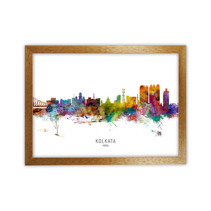 Kolkata India Skyline Art Print by Michael Tompsett Oak Grain
