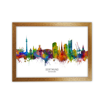 Dortmund Deutschland Skyline Art Print by Michael Tompsett Oak Grain