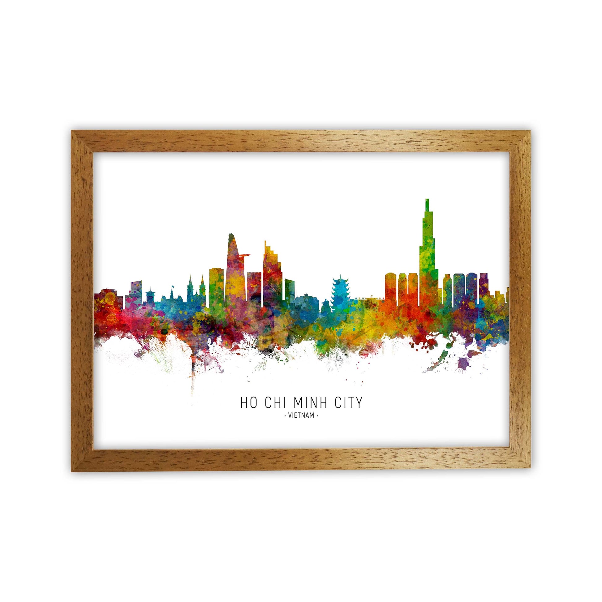 Ho Chi Minh City Vietnam Skyline Print by Michael Tompsett Oak Grain