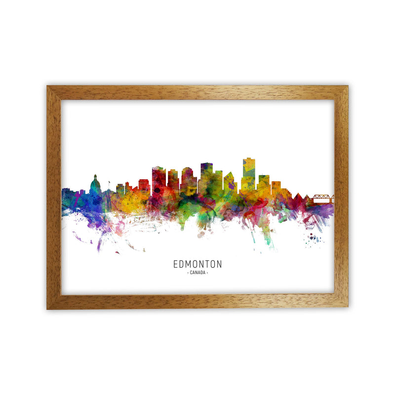 Edmonton Canada Skyline Art Print by Michael Tompsett Oak Grain