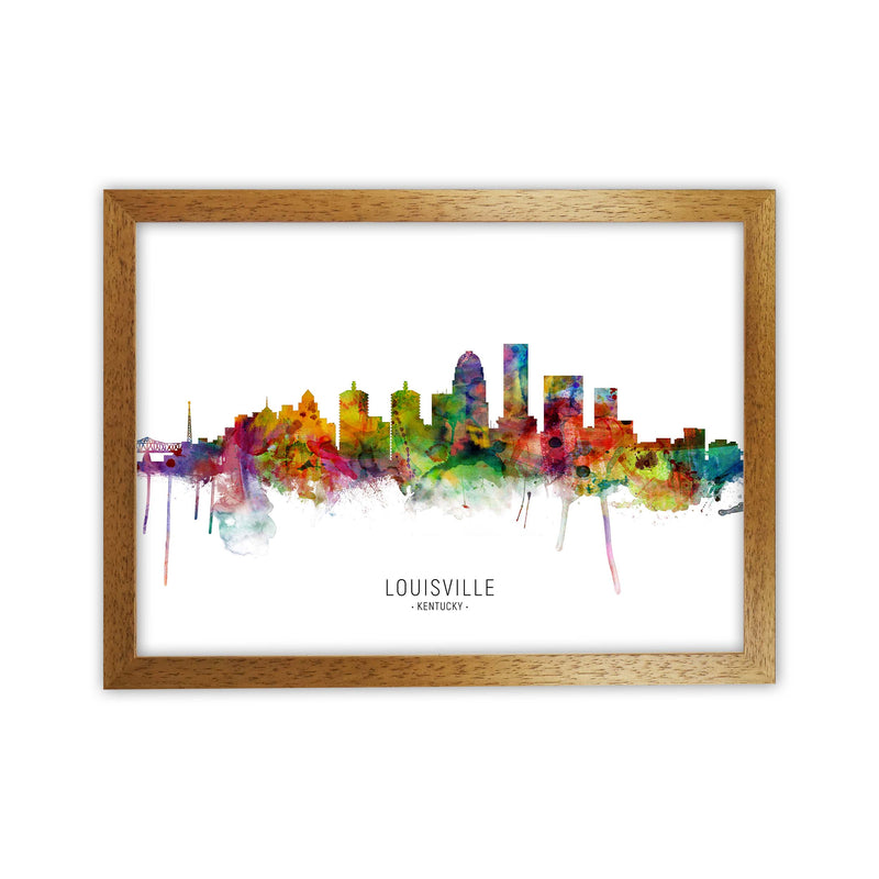 Louisville Kentucky Skyline Art Print by Michael Tompsett Oak Grain