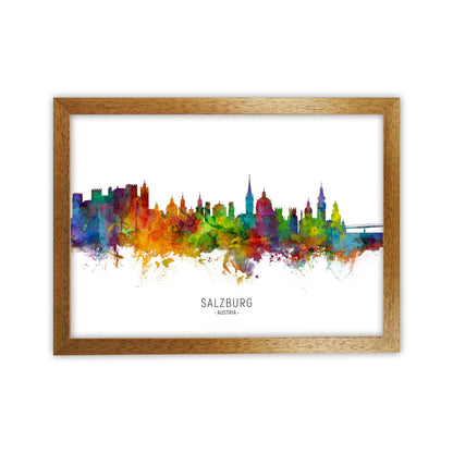 Salzburg Austria Skyline Art Print by Michael Tompsett Oak Grain