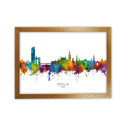 Sevilla Spain Skyline Art Print by Michael Tompsett Oak Grain