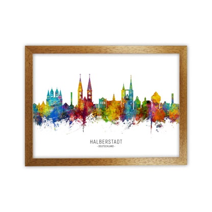Halberstadt Deutschland Skyline Art Print by Michael Tompsett Oak Grain