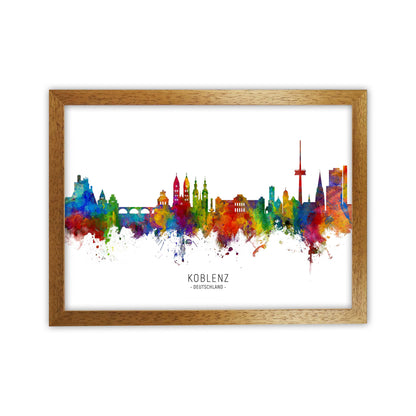 Koblenz Deutschland Skyline Art Print by Michael Tompsett Oak Grain