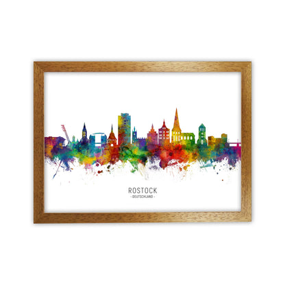 Rostock Deutschland Skyline Art Print by Michael Tompsett Oak Grain