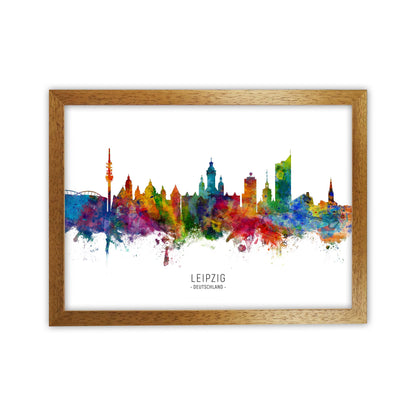Leipzig Deutschland Skyline Art Print by Michael Tompsett Oak Grain