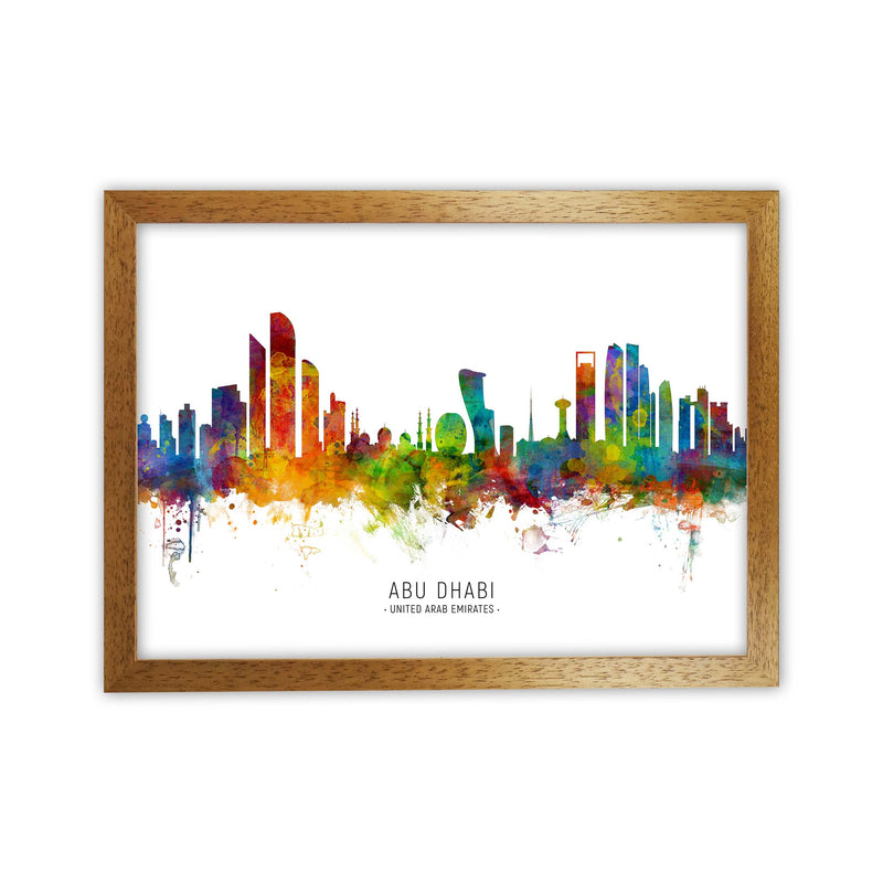 Abu Dhabi United Arab Emirates Skyline  by Michael Tompsett Oak Grain