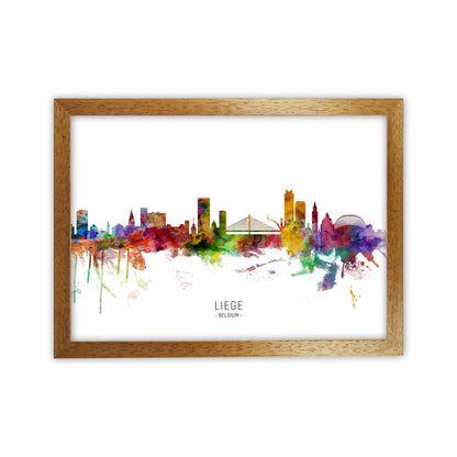 Liege Belgium Skyline Art Print by Michael Tompsett Oak Grain