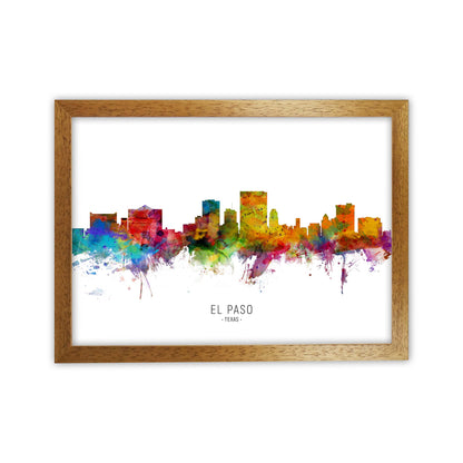 El Paso Texas Skyline Art Print by Michael Tompsett Oak Grain