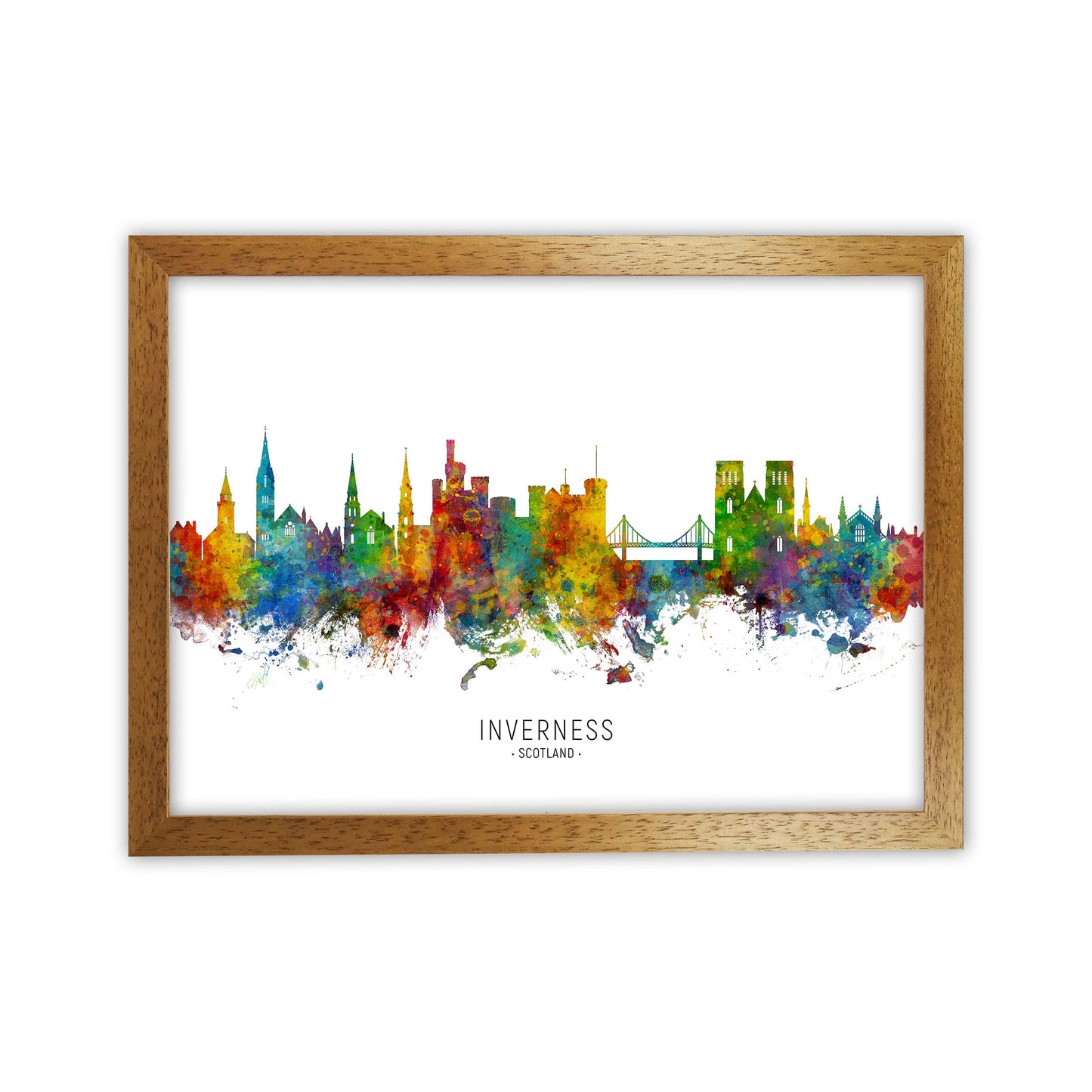 Inverness Scotland Skyline Art Print by Michael Tompsett Oak Grain