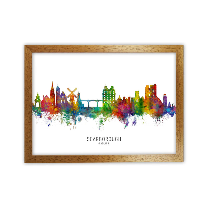 Scarborough England Skyline Art Print by Michael Tompsett Oak Grain