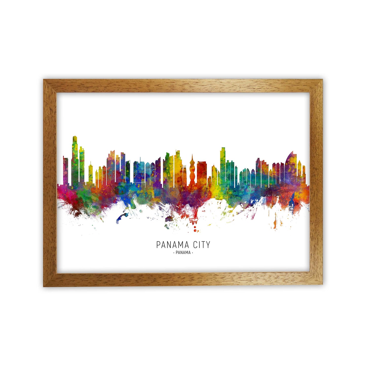Panama City Panama Skyline Art Print by Michael Tompsett Oak Grain