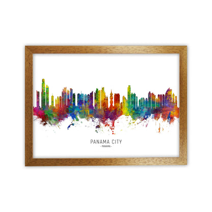 Panama City Panama Skyline Art Print by Michael Tompsett Oak Grain