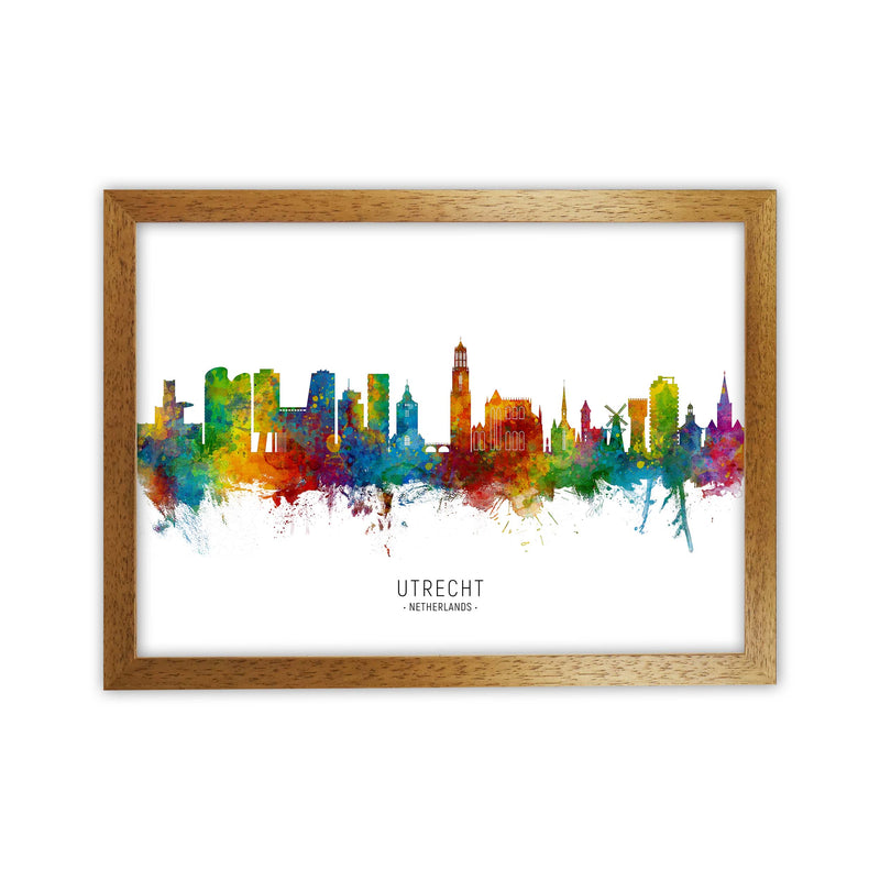 Utrecht Netherlands Skyline Art Print by Michael Tompsett Oak Grain
