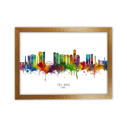 Tel Aviv Israel Skyline Art Print by Michael Tompsett Oak Grain