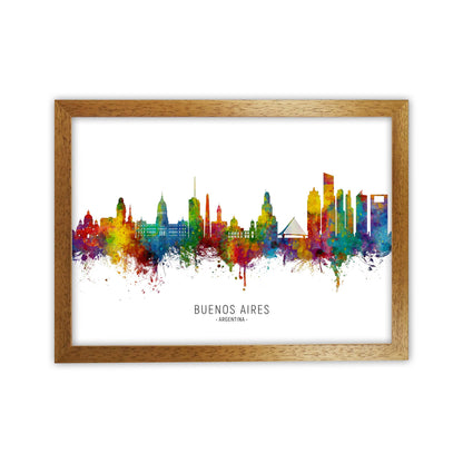 Buenos Aires Argentina Skyline Art Print by Michael Tompsett Oak Grain