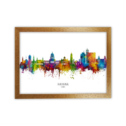 Havana Cuba Skyline Art Print by Michael Tompsett Oak Grain