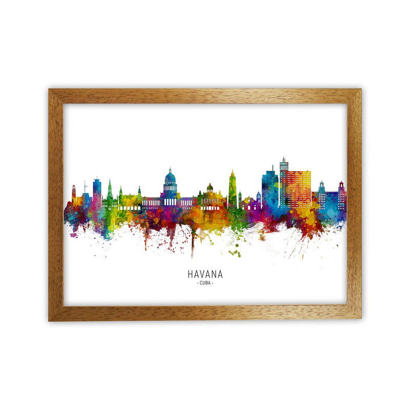 Havana Cuba Skyline Art Print by Michael Tompsett Oak Grain