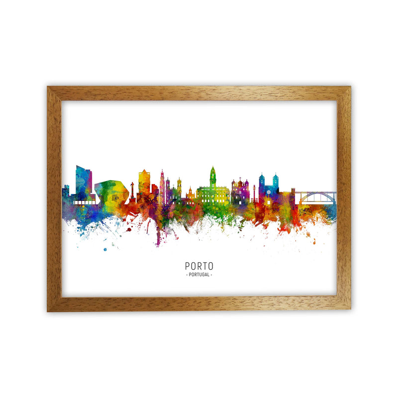 Porto Portugal Skyline Art Print by Michael Tompsett Oak Grain