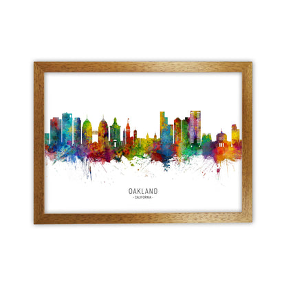 Oakland California Skyline Art Print by Michael Tompsett Oak Grain