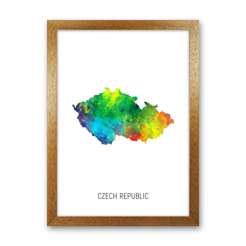 Czech Republic Watercolour Map Art Print by Michael Tompsett Oak Grain